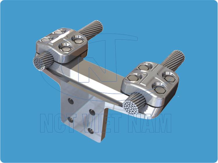 Vertical terminal clamp for 02 conductor