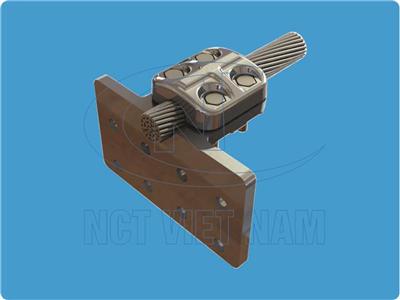 Vertical terminal clamp for 01 conductor (plate 08 holes)